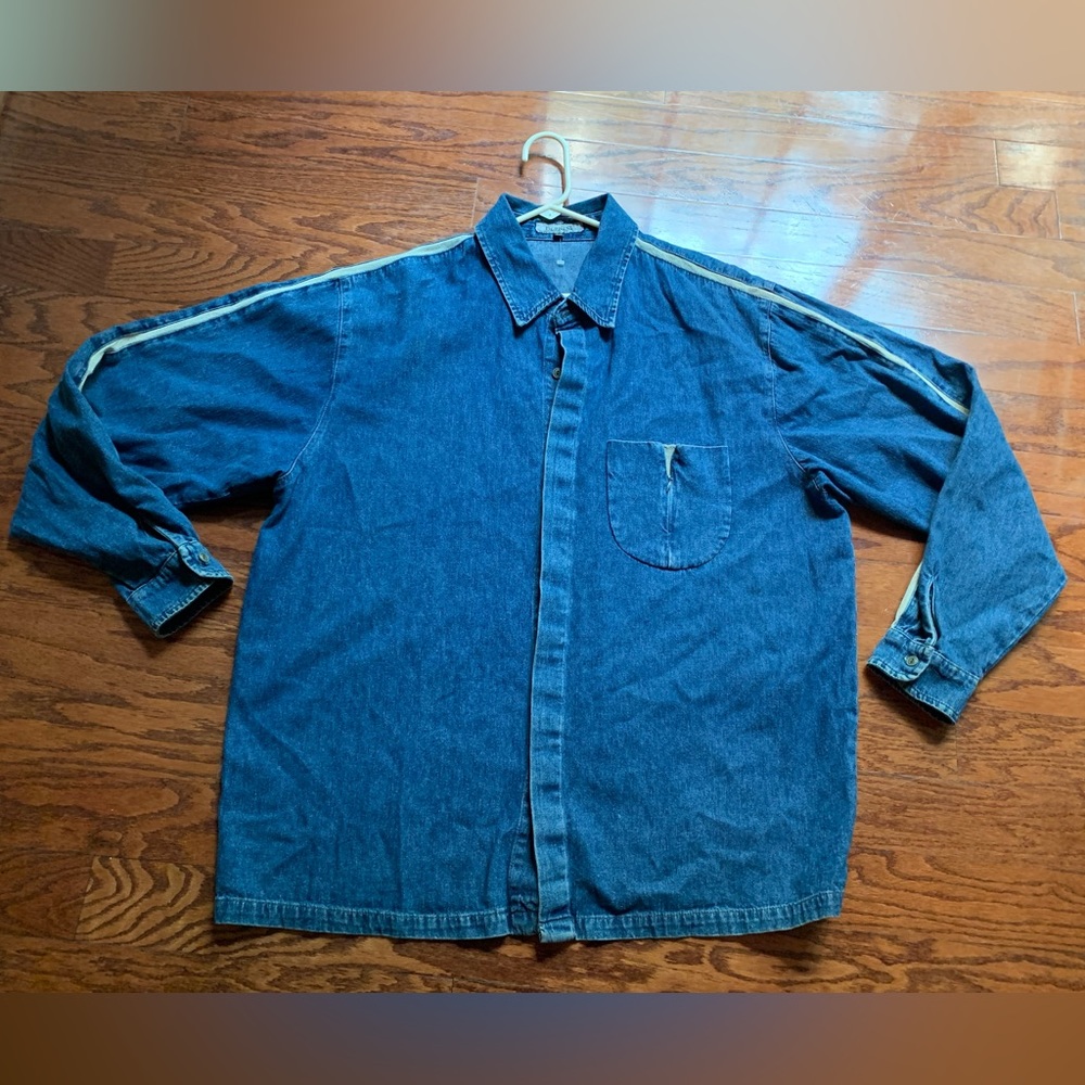 Bernini Men’s Jeans Shirt Size 3XL